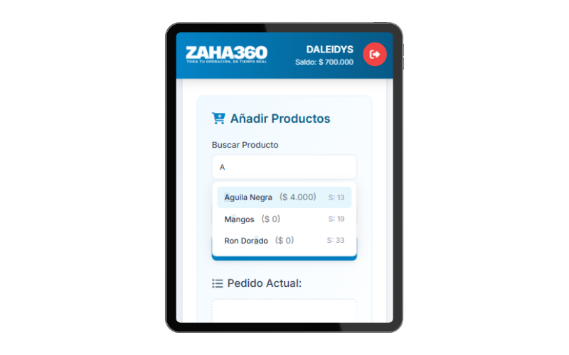 Gestión de pedidos optimizada con meseros Zaha360